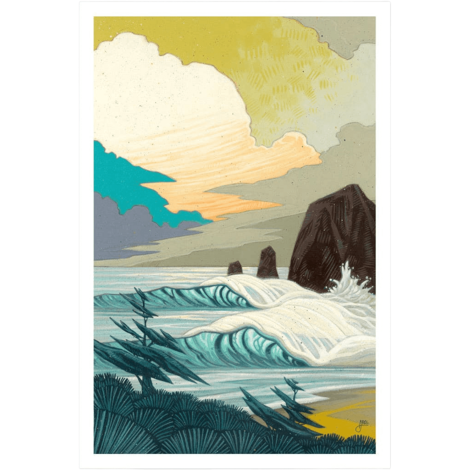 Break in the Storm | 9" x 12" | Art Print