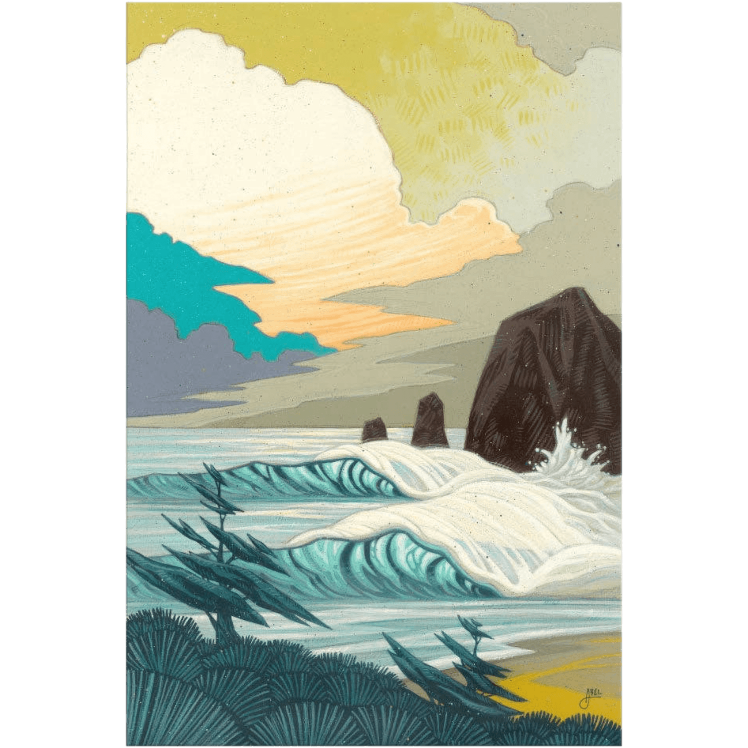 Break in the Storm | 9" x 12" | Art Print