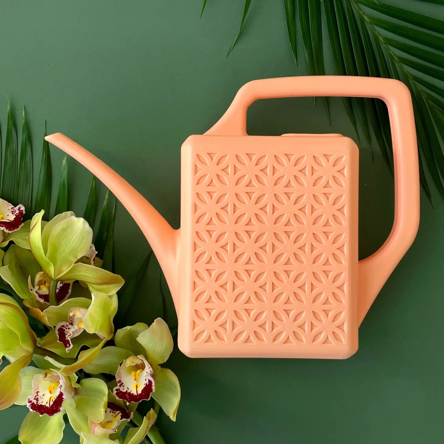 Breeze Block Recycled Plastic Watering Can - Peach