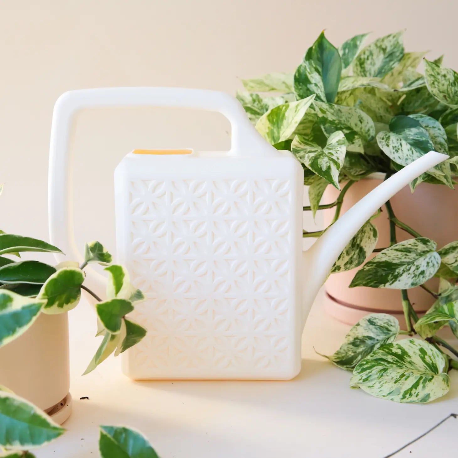 Breeze Block Recycled Plastic Watering Can - Ivory