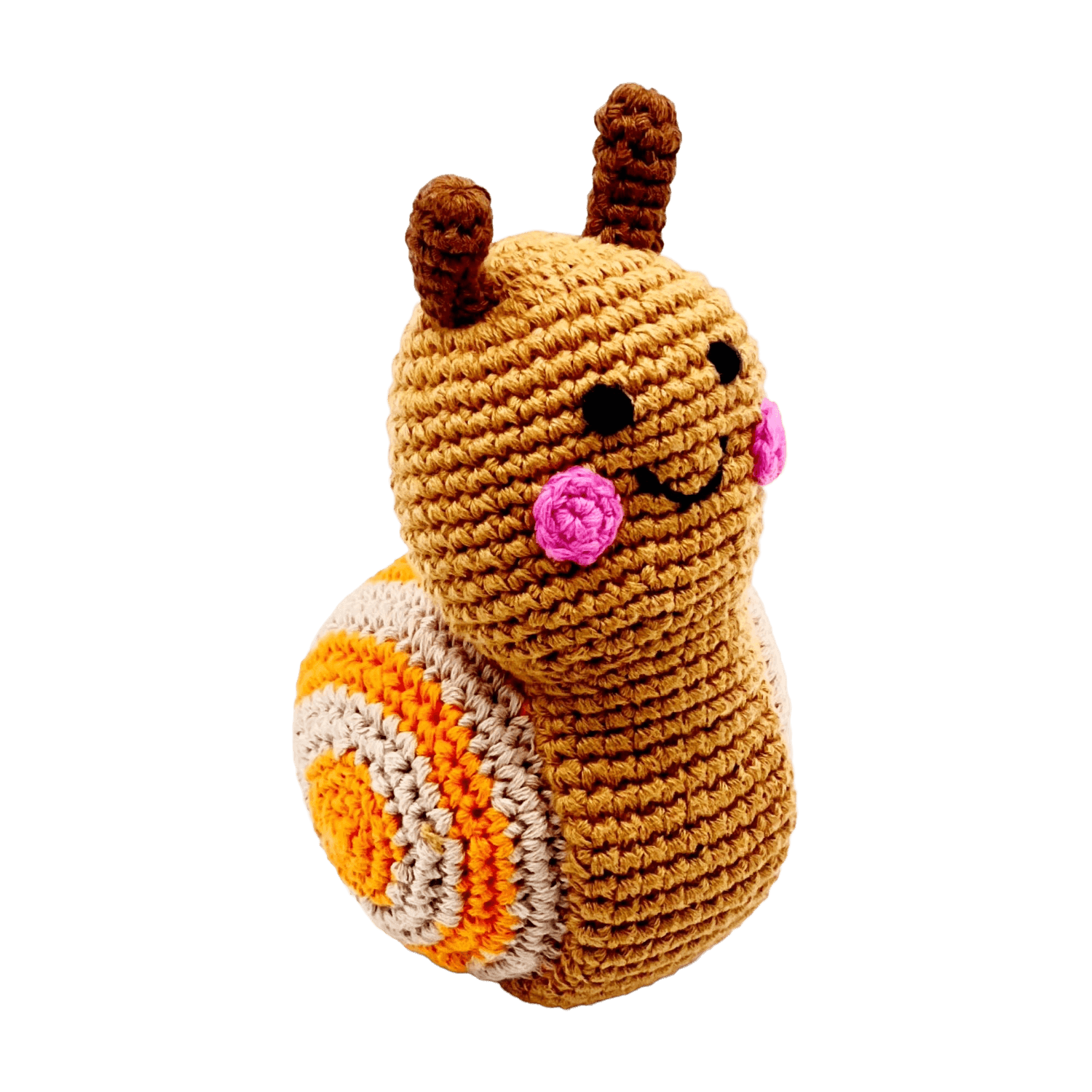 Brown | Plush Snail Rattle