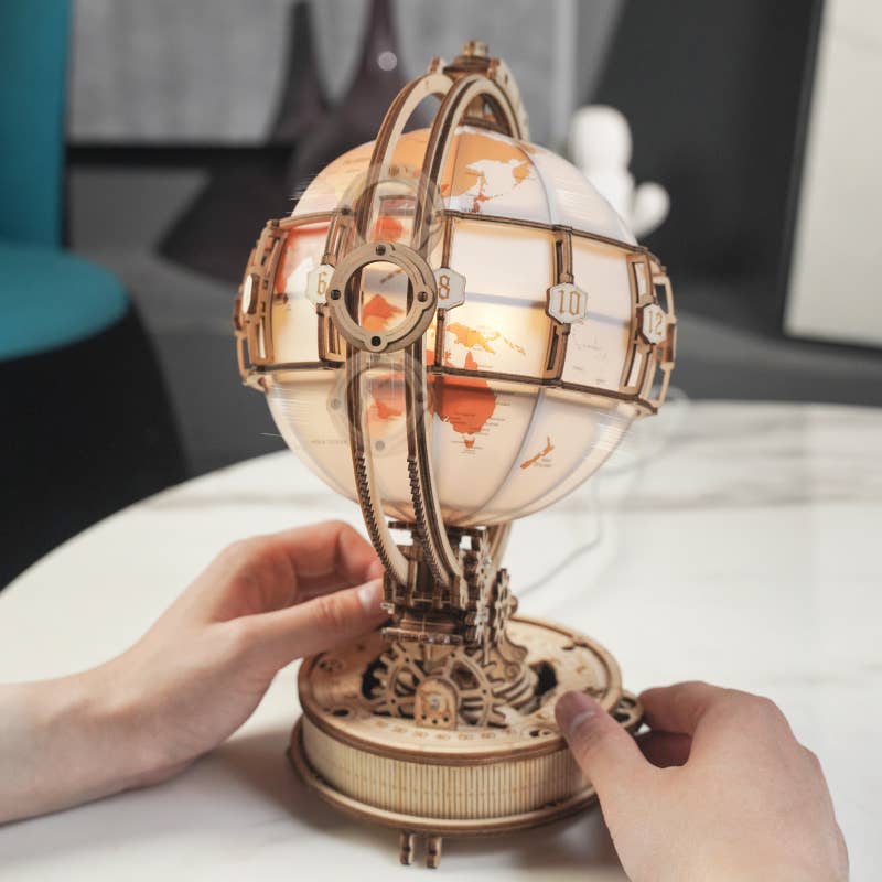 Luminous Globe: DIY Wooden Puzzle