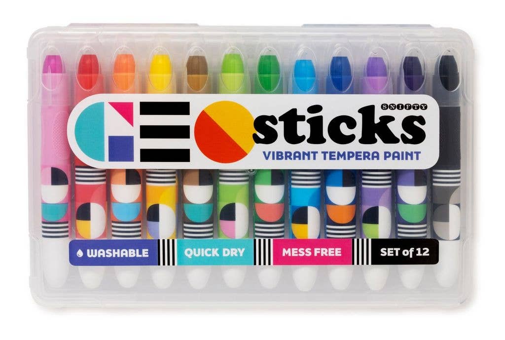 GEO Vibrant Tempera Paint Sticks - Set of 12