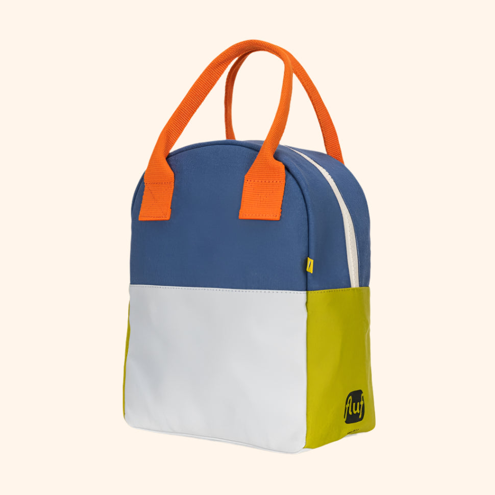 Two Tone Citrus Sky Zipper Lunch Bag
