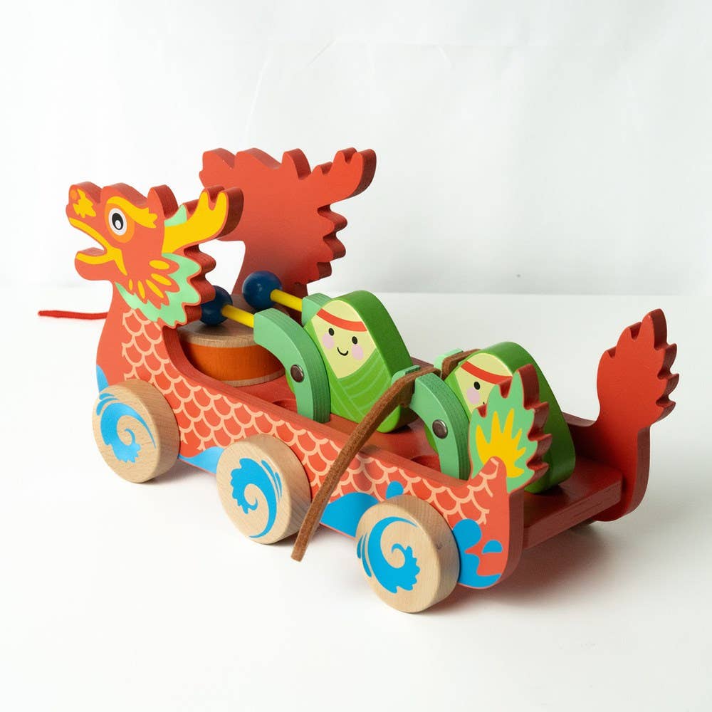 Wooden Dragon Boat Pull Along Toy