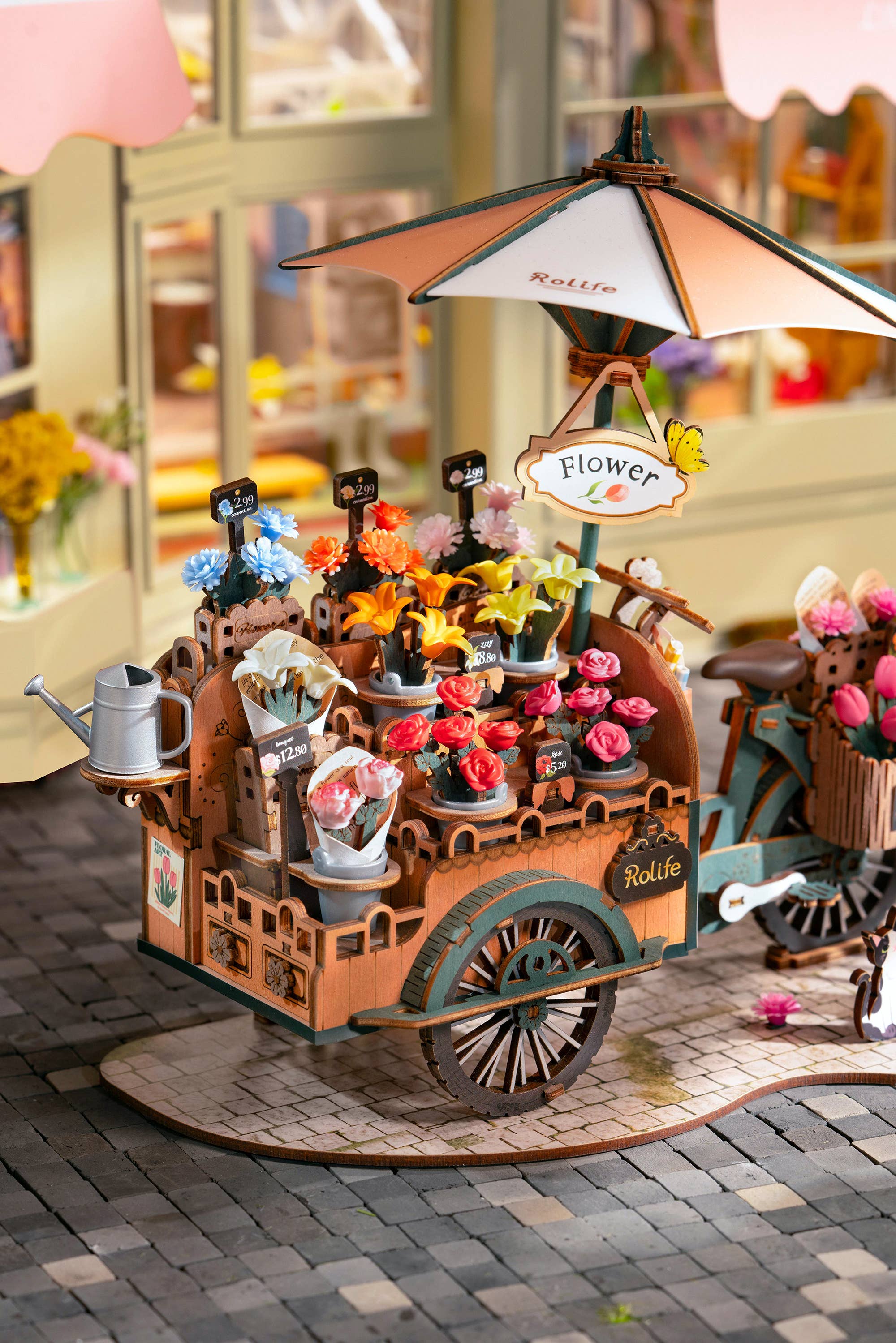 3D Wooden Puzzle: Blossom Cart