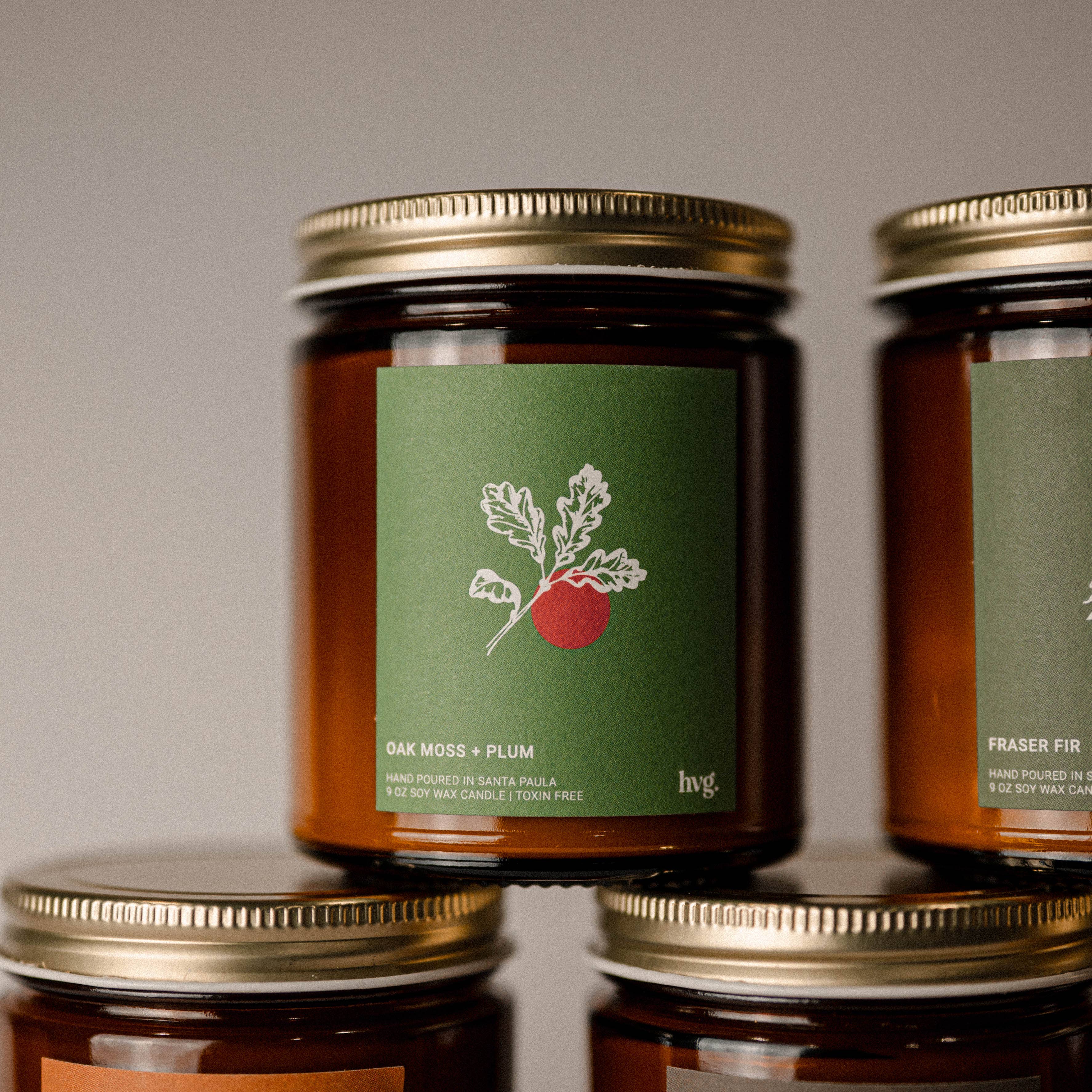 Oak Moss + Plum Soy Wax Candle by Heritage Valley Goods