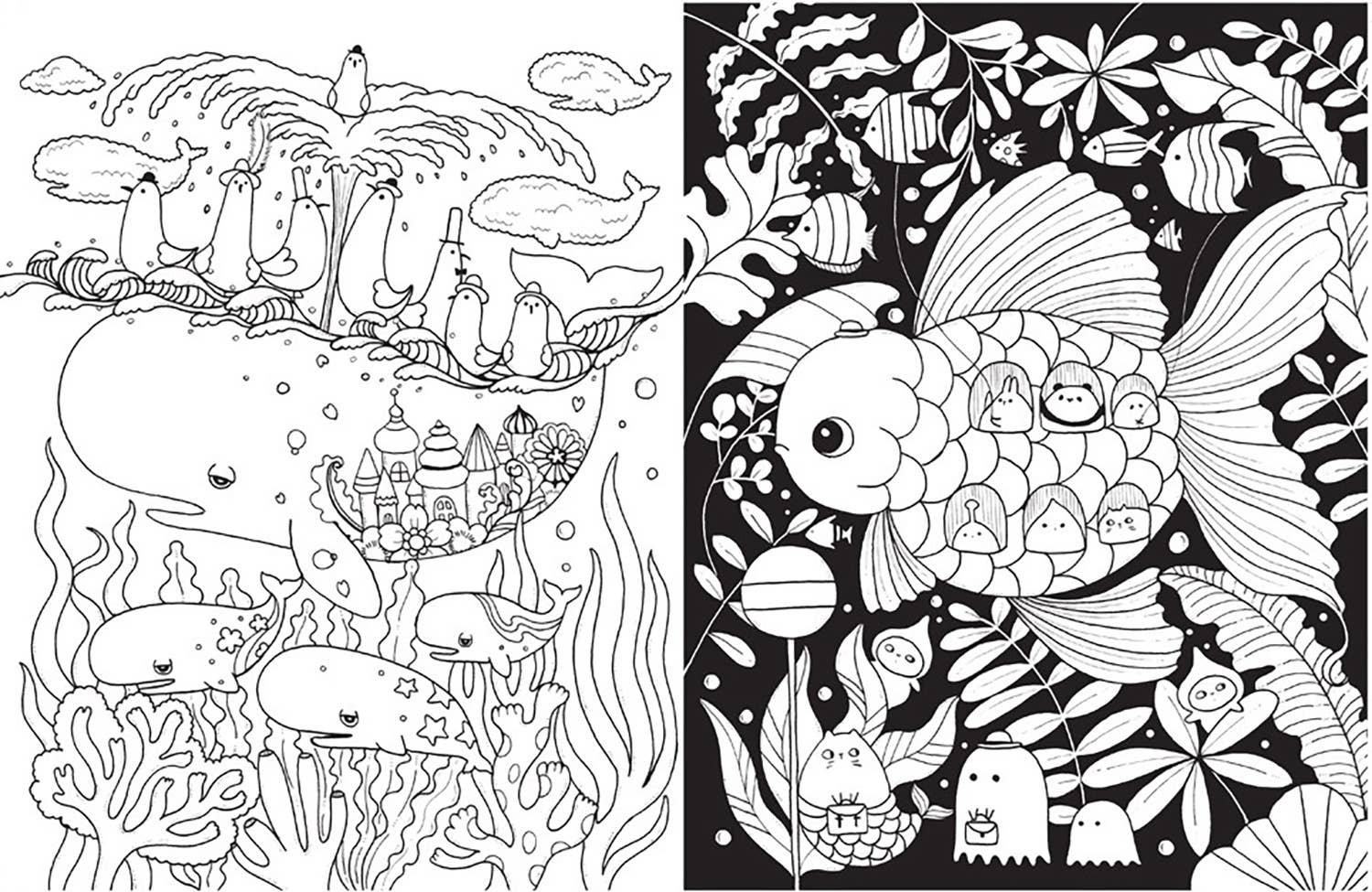A Million Sea Creatures Coloring Book