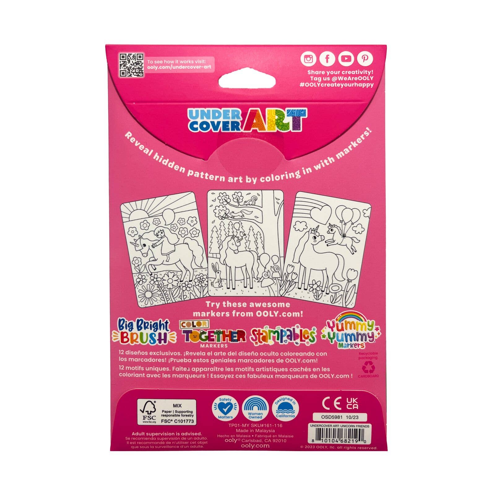 Unicorn Friends - Undercover Art Hidden Patterns Coloring