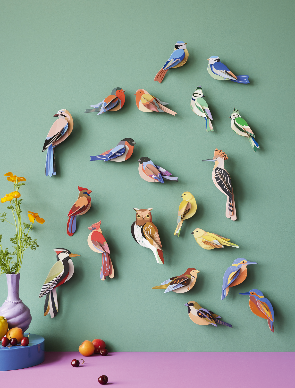 Forest Crests, Garden Birds | 3D Wall Art Craft Kit