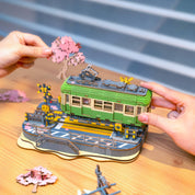 Sakura Tram: DIY Wooden Puzzle