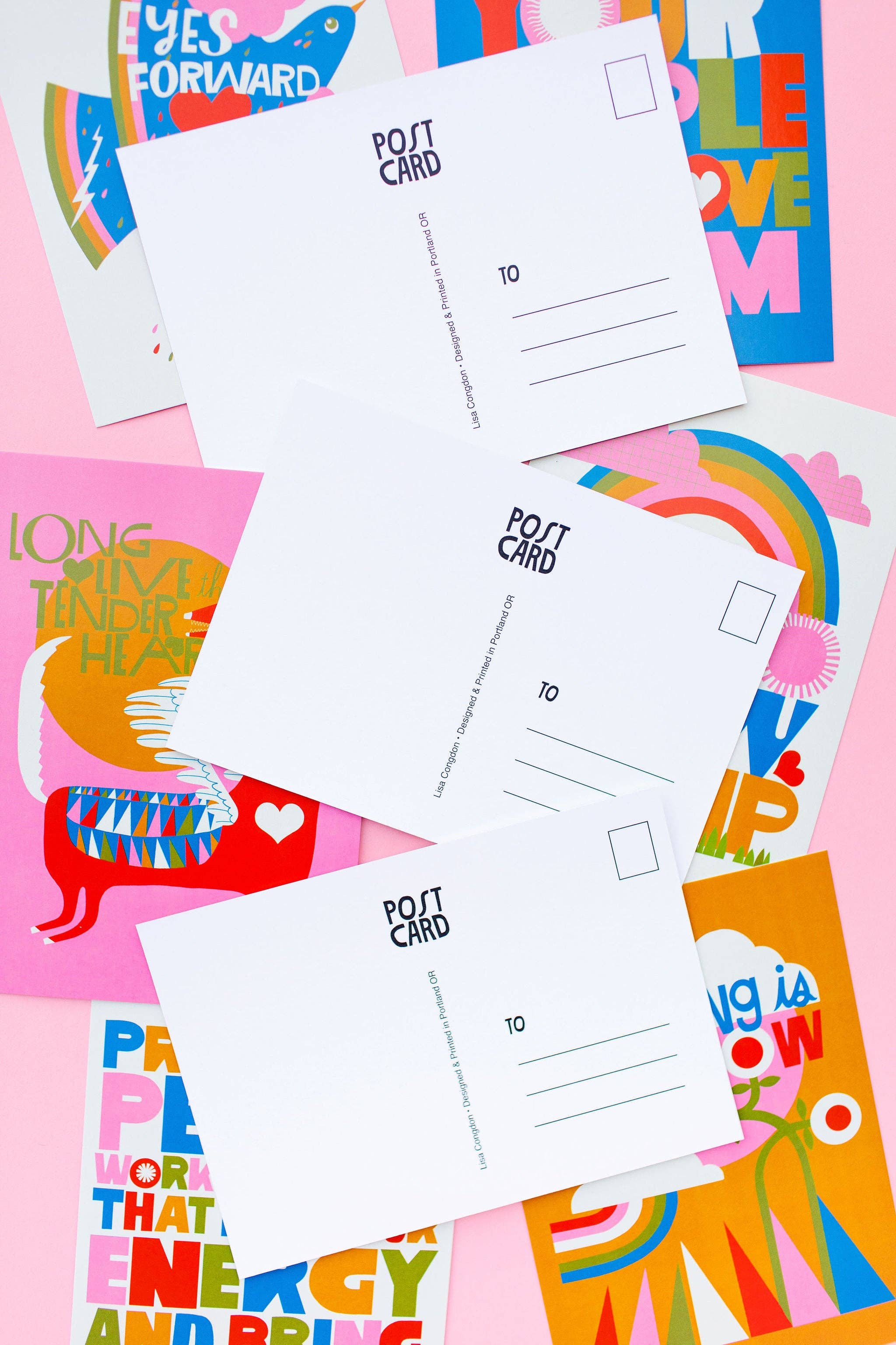 XL Postcard Set of 6 with Inspirational Messages