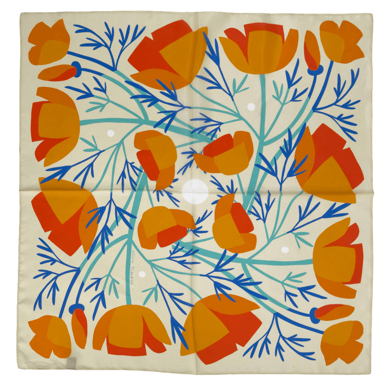 California Poppies | Silk Scarf