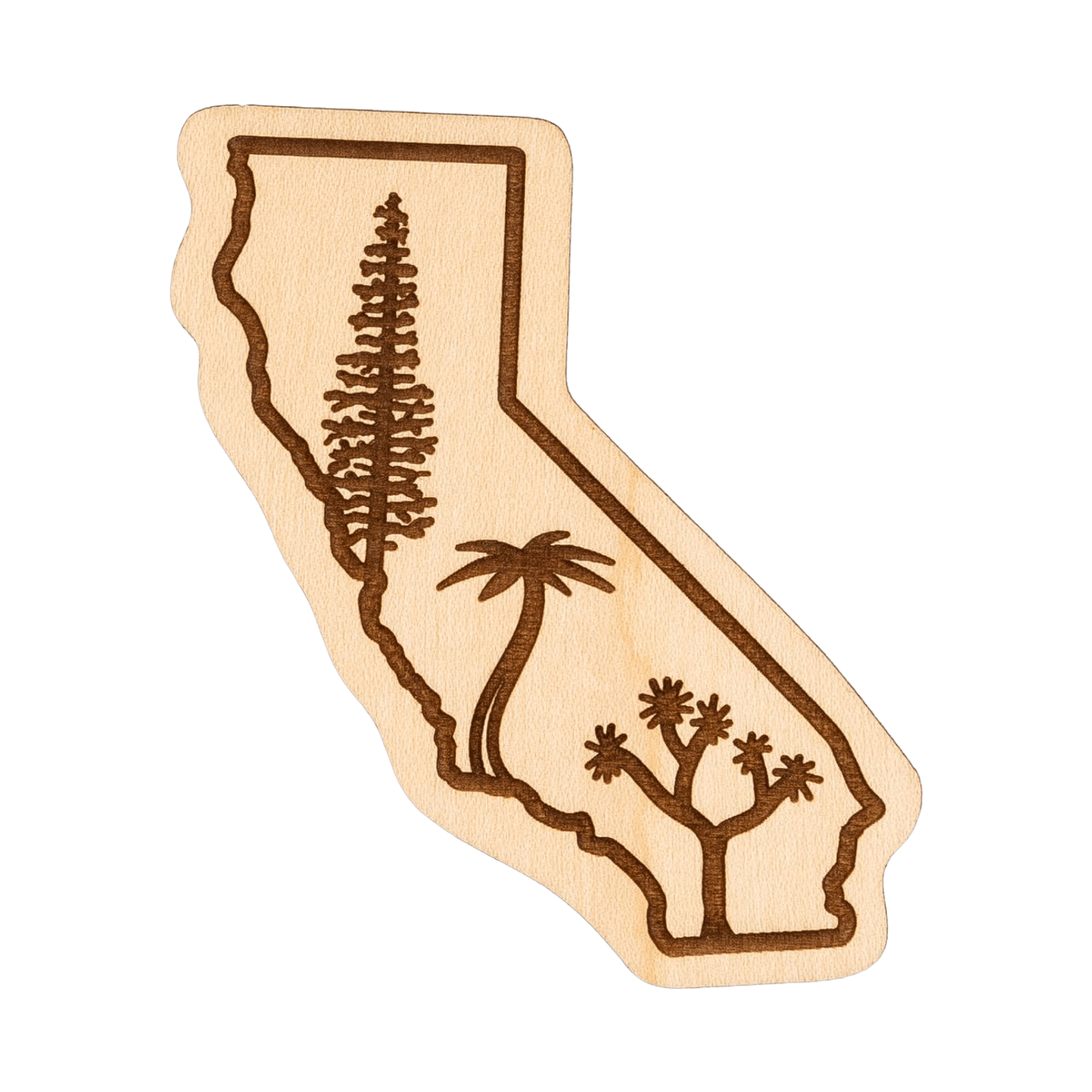 California Trees | Wood Magnet