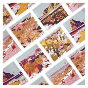 Colorful Desert Postcard Designs