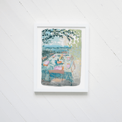 "Fish Under the Olives" Limited Edition 11"14" Print
