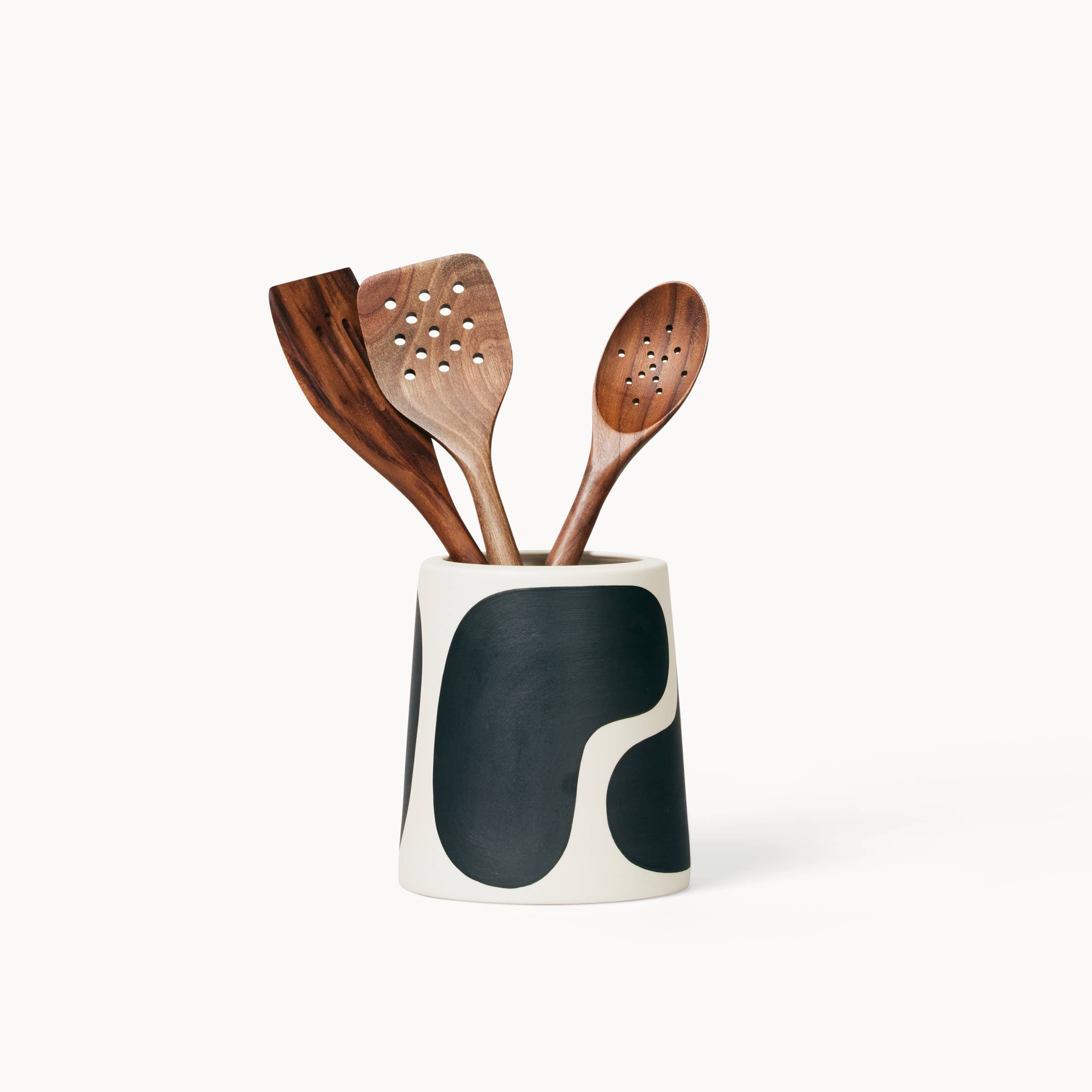 Utensil Crock - Black Color Block