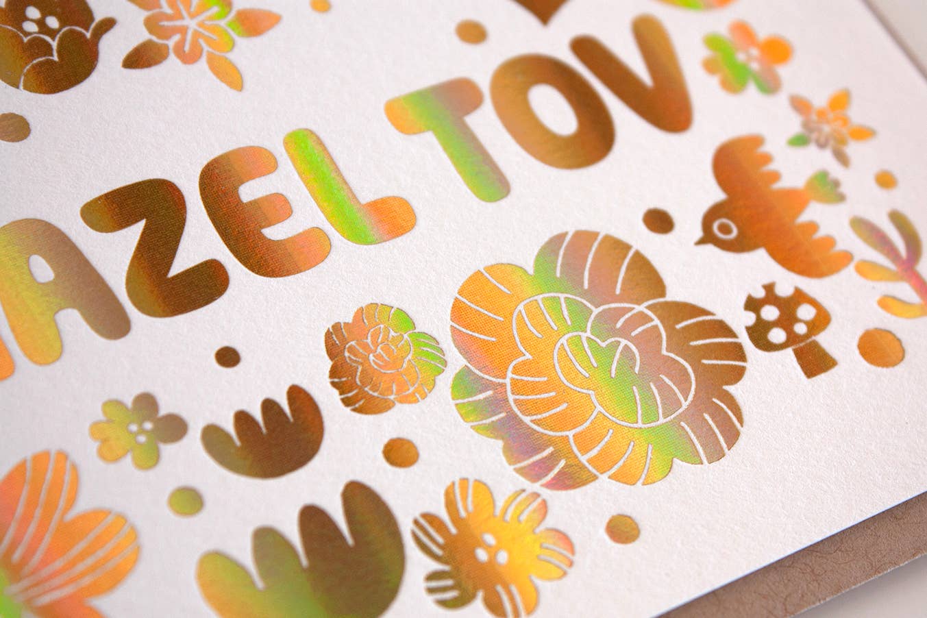 Mazel Tov Birds & Flowers Card