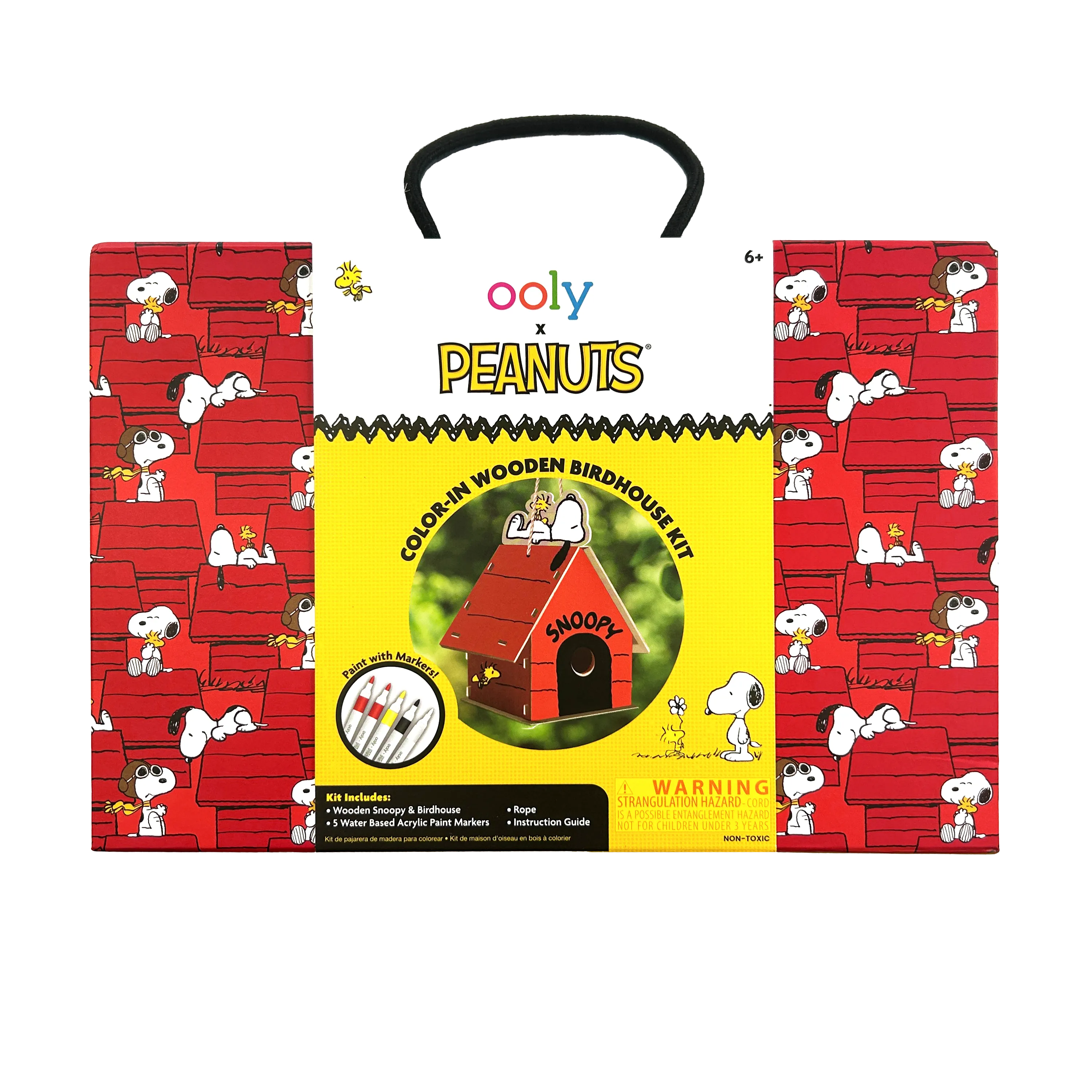 OOLY x Peanuts: Color-in' Wooden Birdhouse Kit