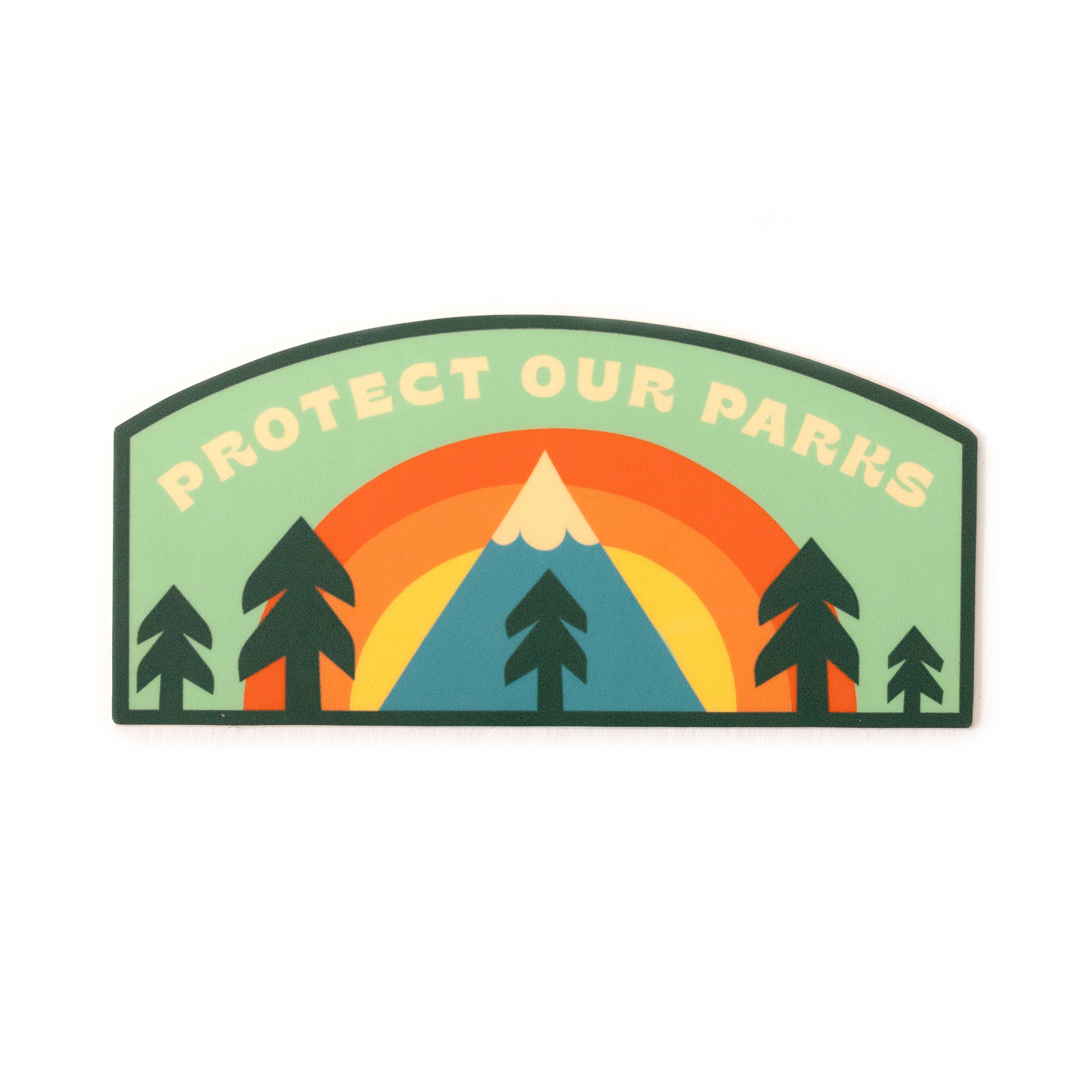 Protect our Parks Rainbow Forest Sticker