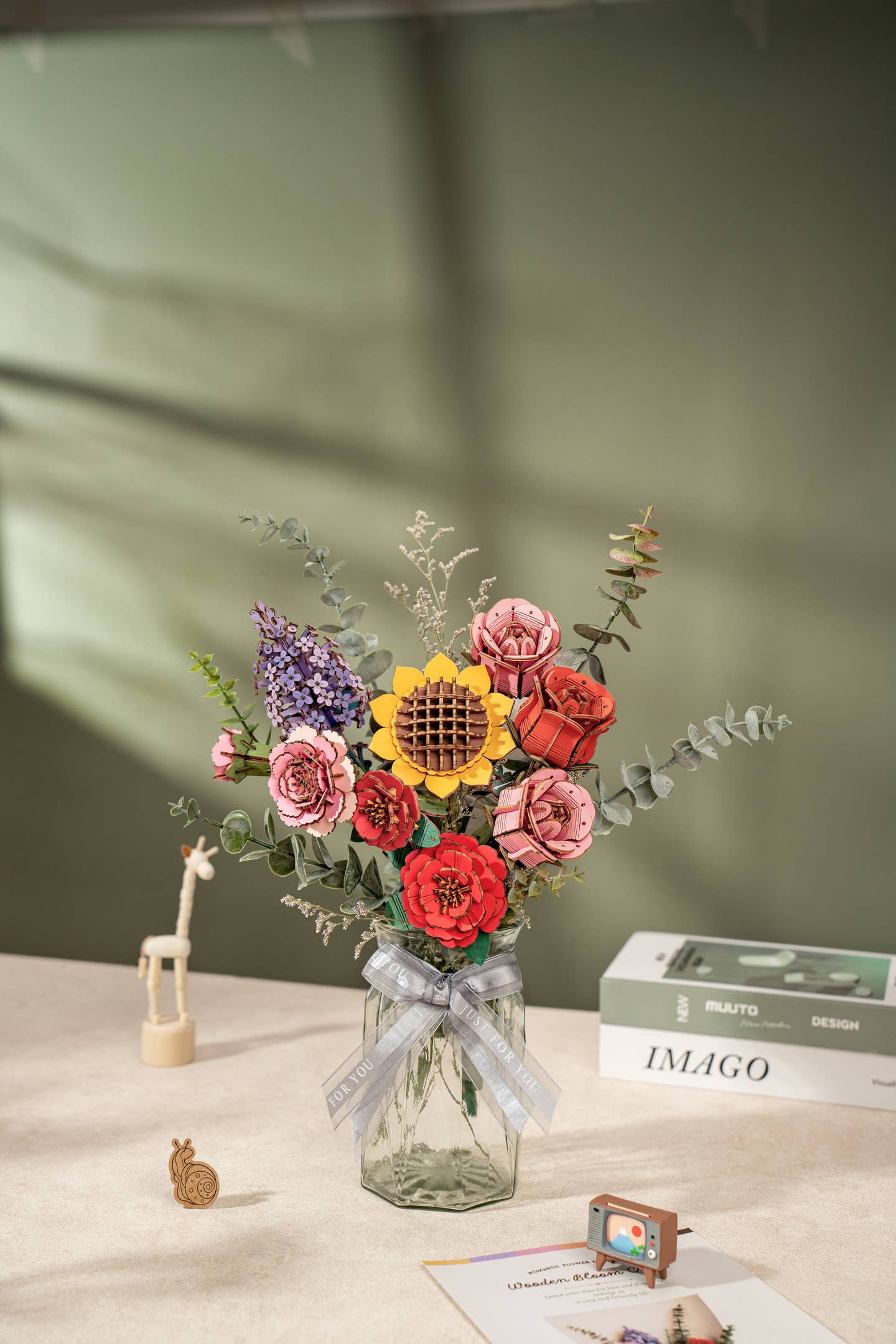 3D Wooden Flower Puzzle: Sunflower