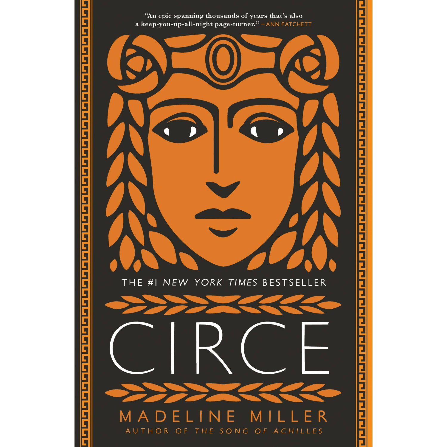 Book cover of 'Circe' by Madeline Miller with an illustration of a woman's face and decorative elements.