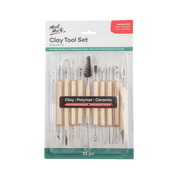 Mont Marte clay tool set packaging with tools inside on a white background