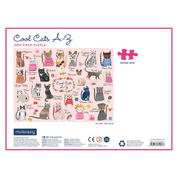 Cool Cats A-Z puzzle packaging with illustrations of cats and Mudpuppy branding.