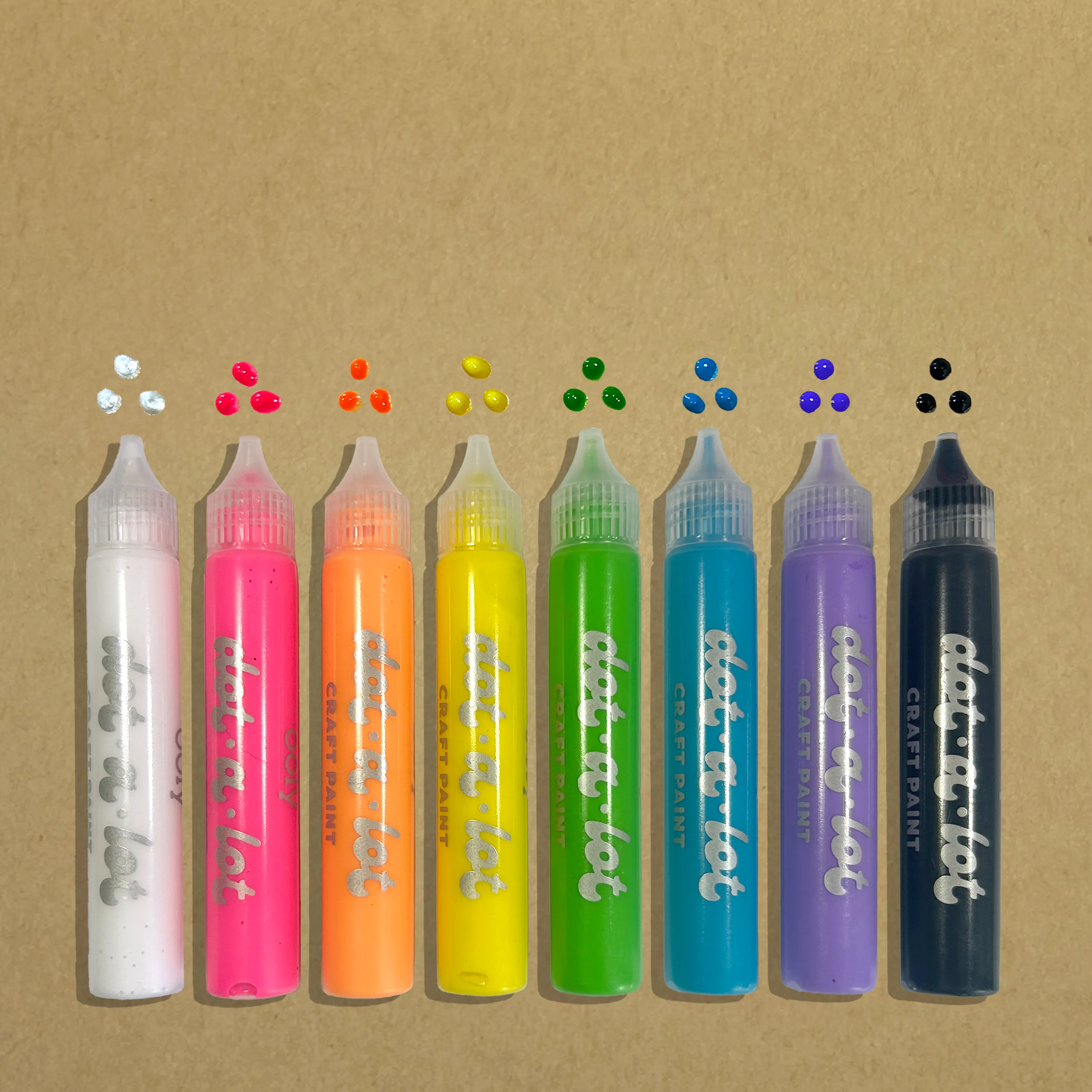 Dot-A-Lot: Dimensional Craft Paint - Bright (Set of 8)