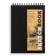 Medium Sketchbook Landscape 10x7"-Spiral Bound Hardcover (Black)