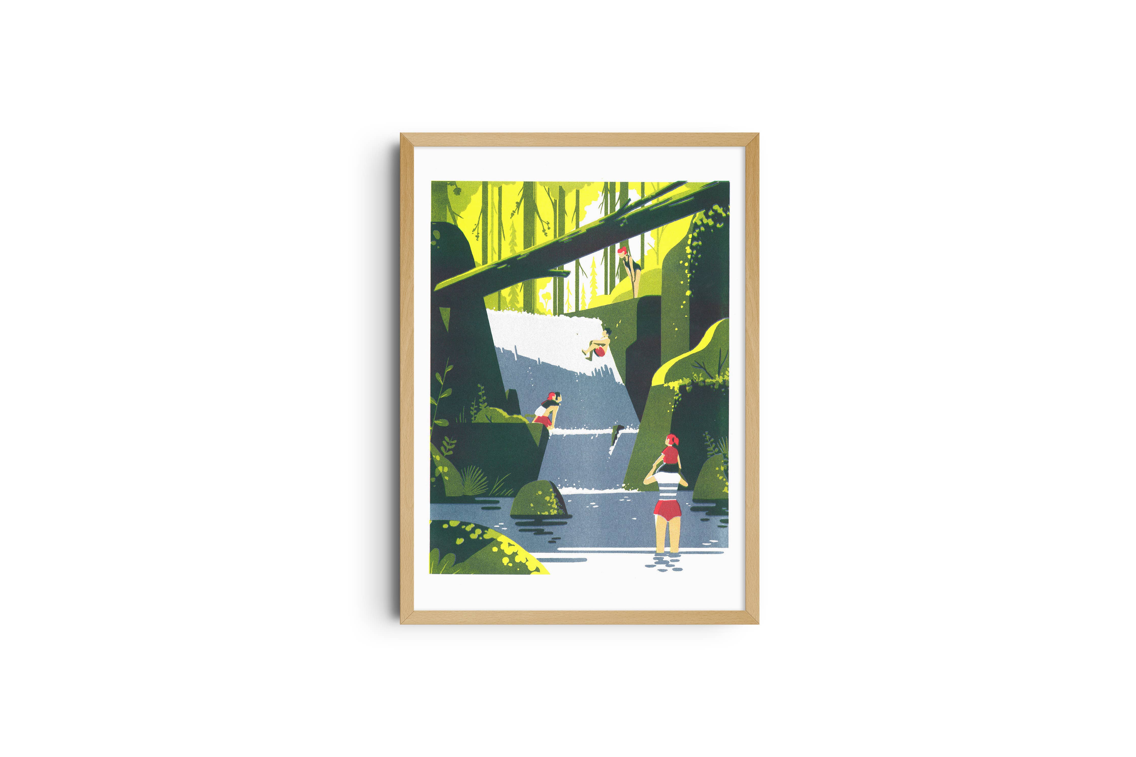 Waterfall Poster 12"x16.5"