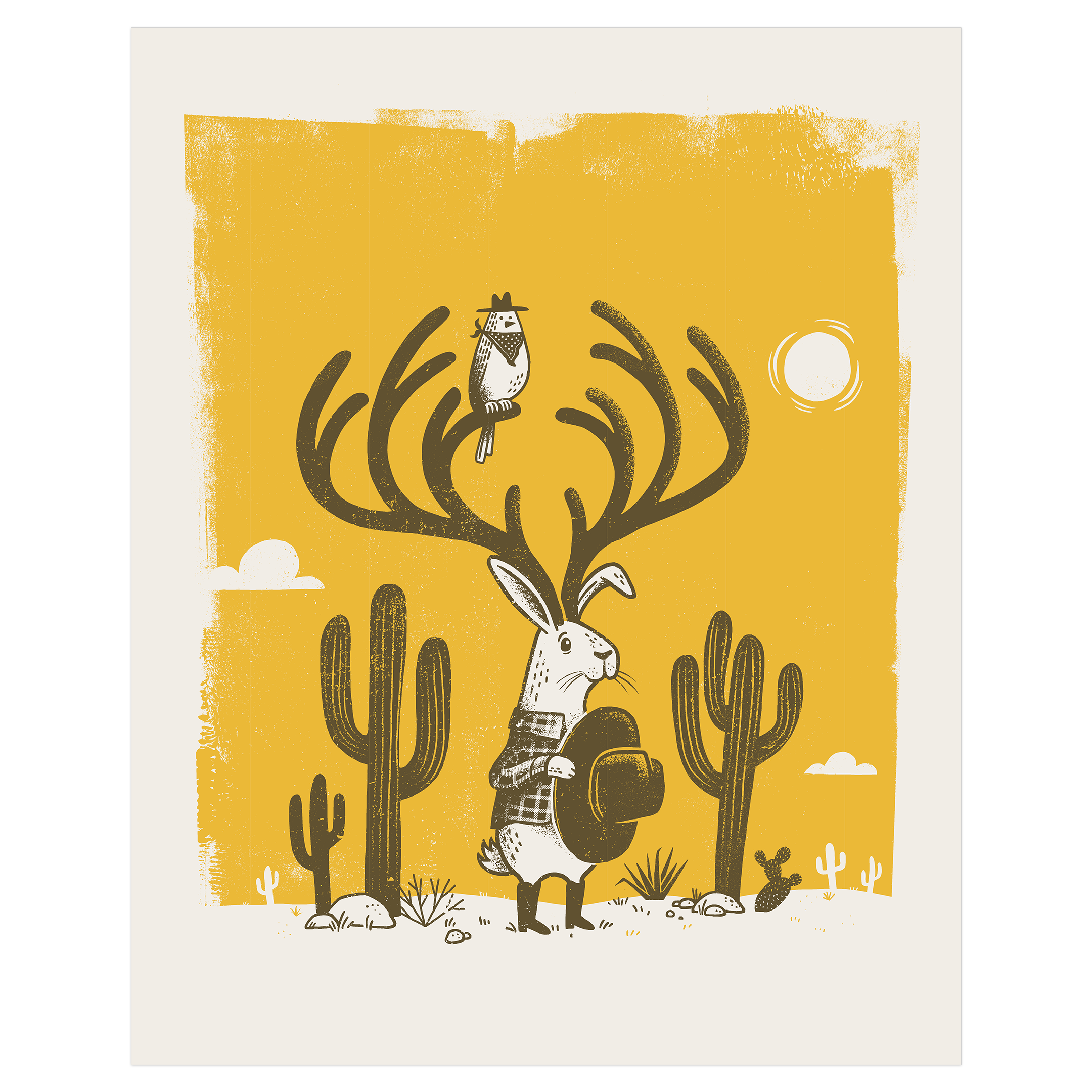 Jackalope Screen Print