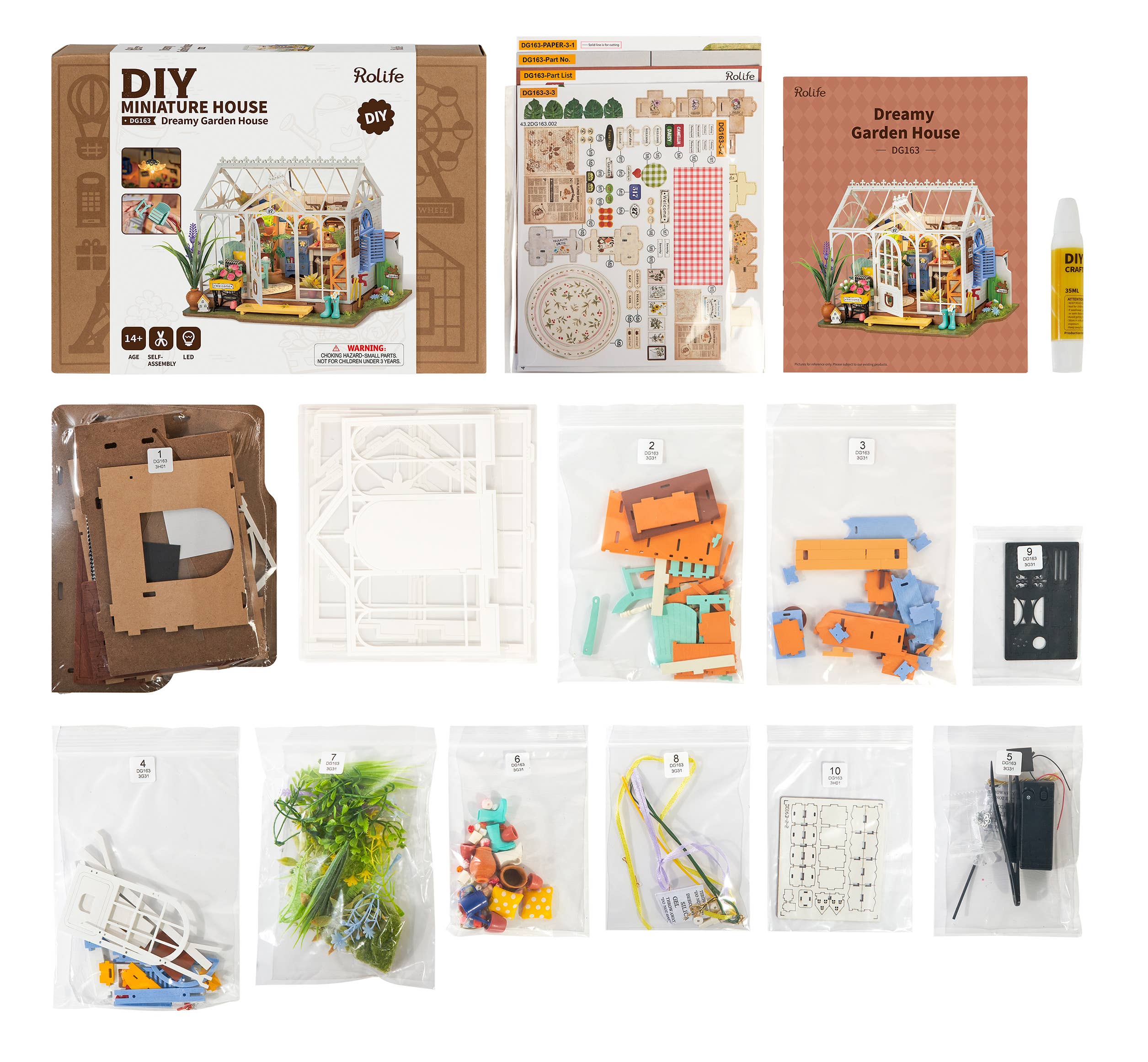 DIY Miniature House Kit: Dreamy Garden House