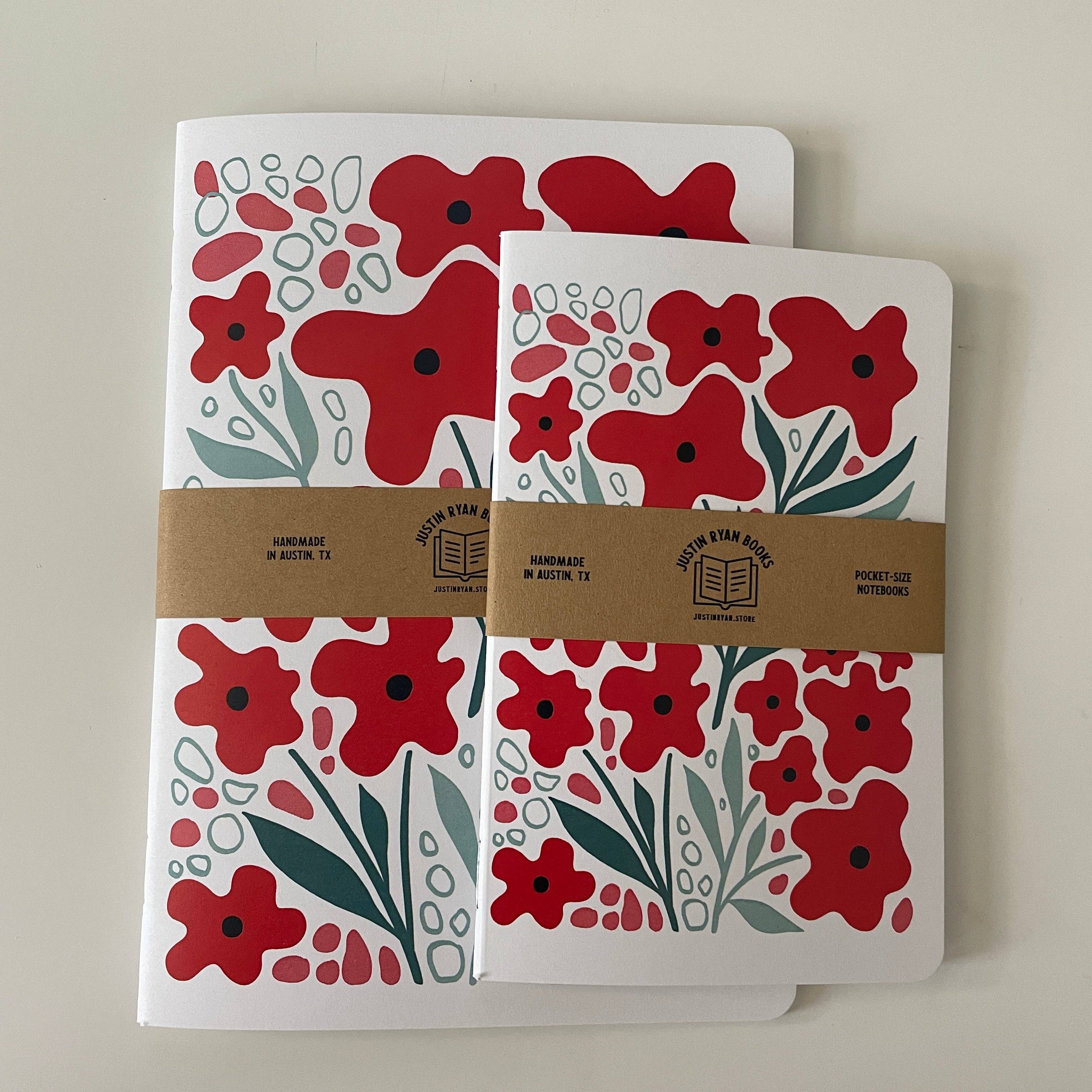 Poppy Floral Notebook: 5" x 7"