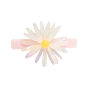 Floral hair clip with a pink barrette