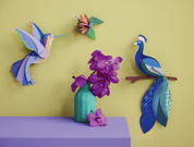 Peacock Paradise Bird 3D DIY Wall Art