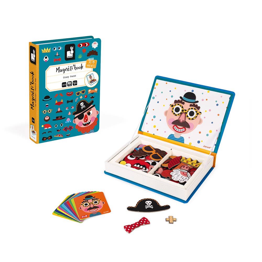 Boy's Crazy Faces - A Magnetic Book