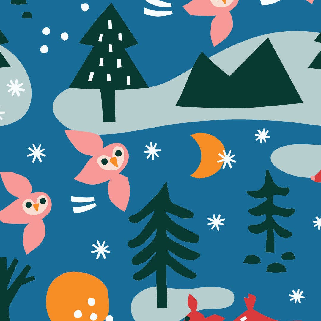 Owl Holiday Gift Bag (Medium)