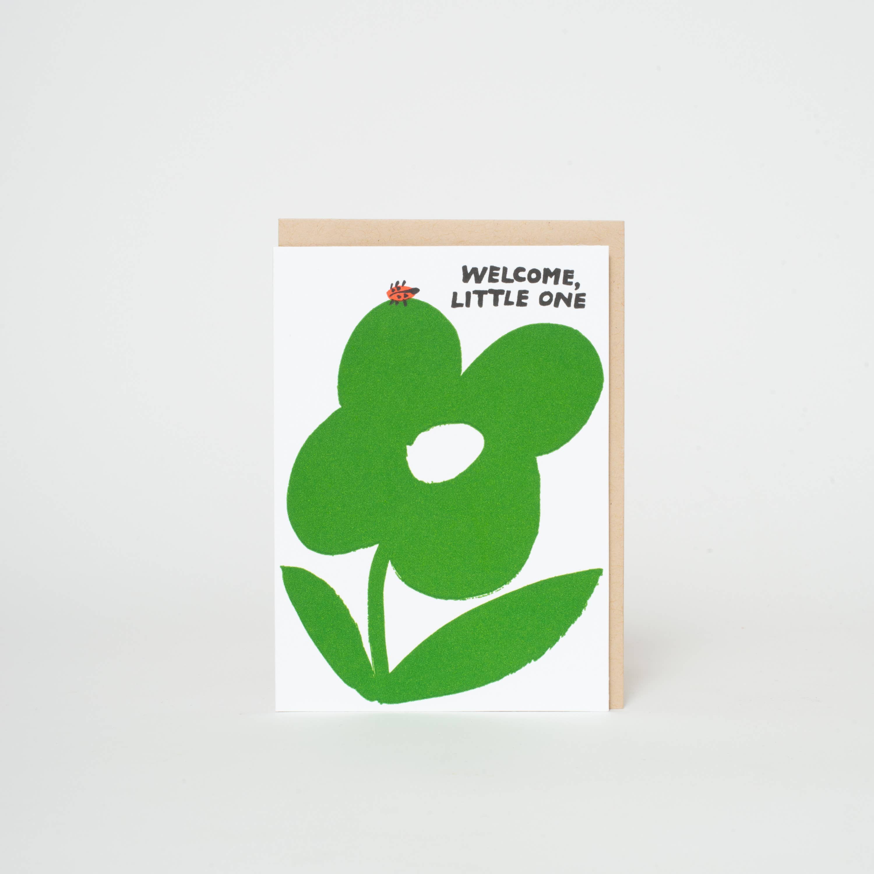 Welcome, Little One Letterpress Greeting Card