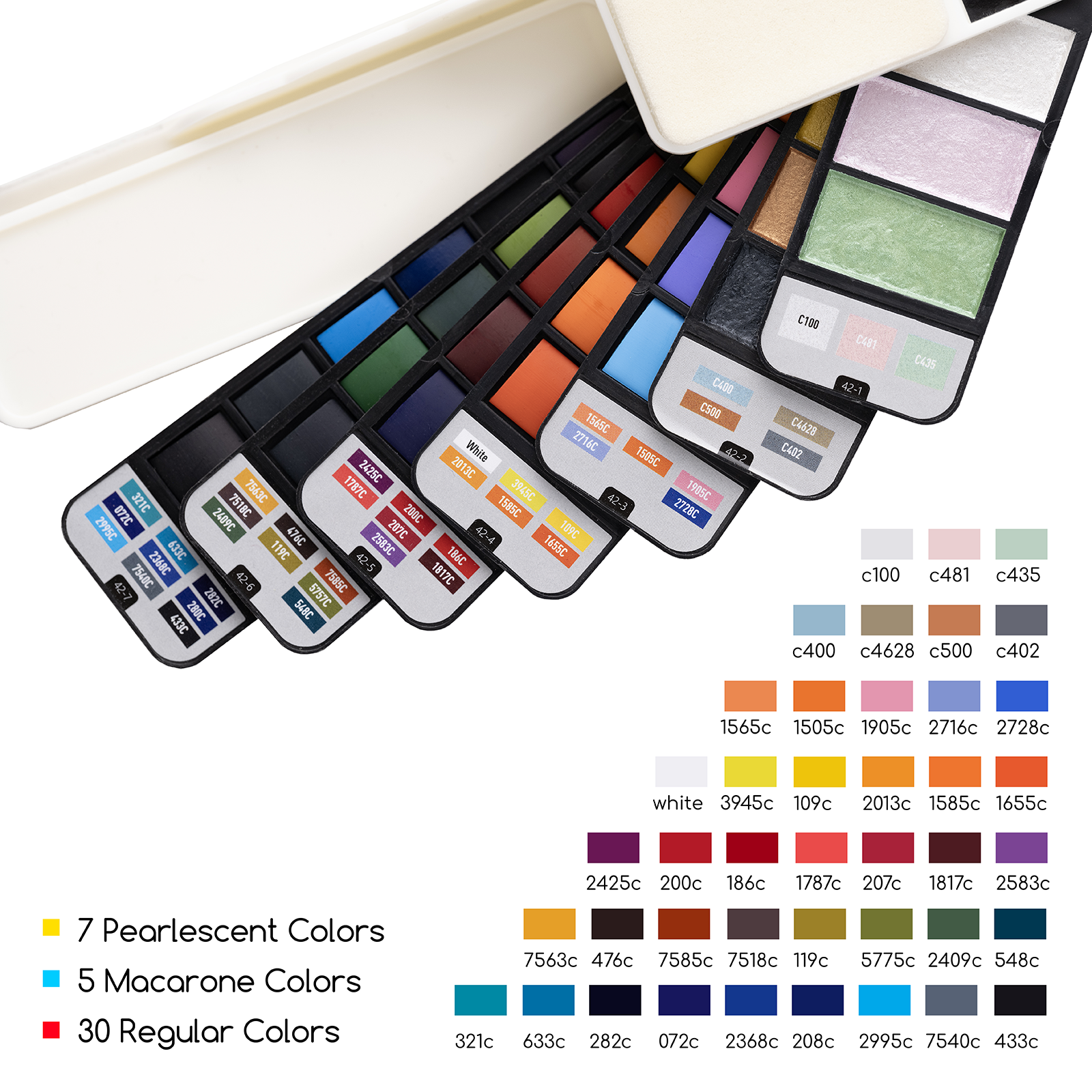 Travel Watercolor Paint Set: Portable 42 Assorted Water Colors