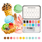 Dessert Colors | Watercolor, Pocket Set Of 12 With Brush