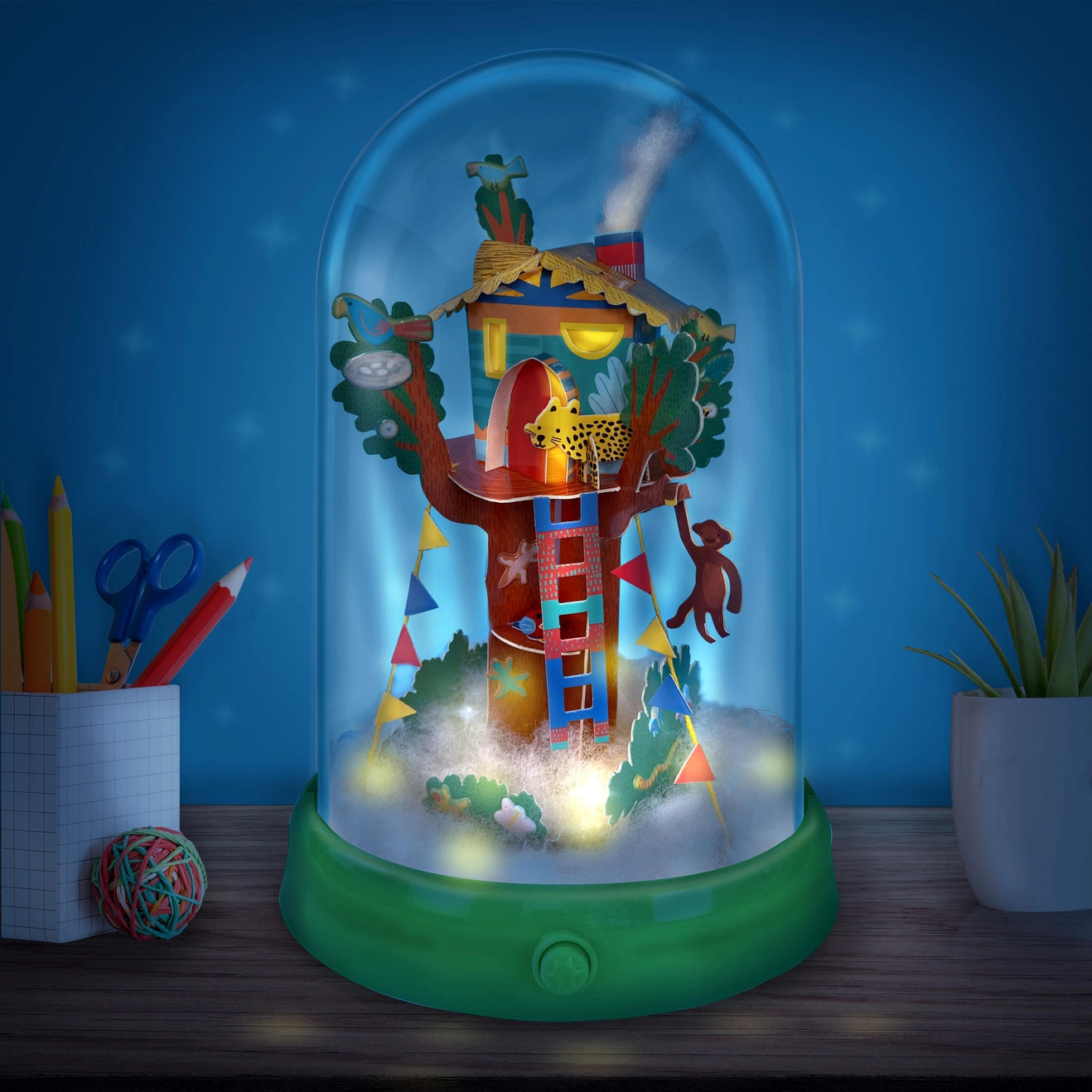 DIY Jungle Treehouse Light Up Dream Jar