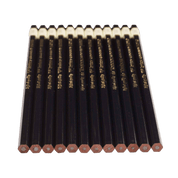 Set of unsharpened black pencils with gold accents.