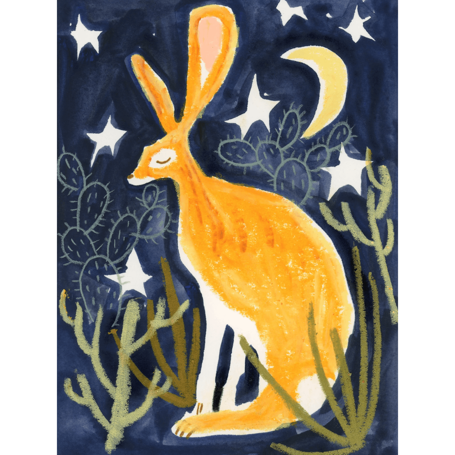 Dreaming Jack Rabbit | Multiple Sizes | Art Print