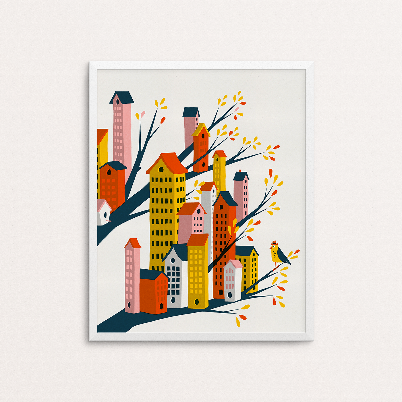 Bird City Art Print 16x20"