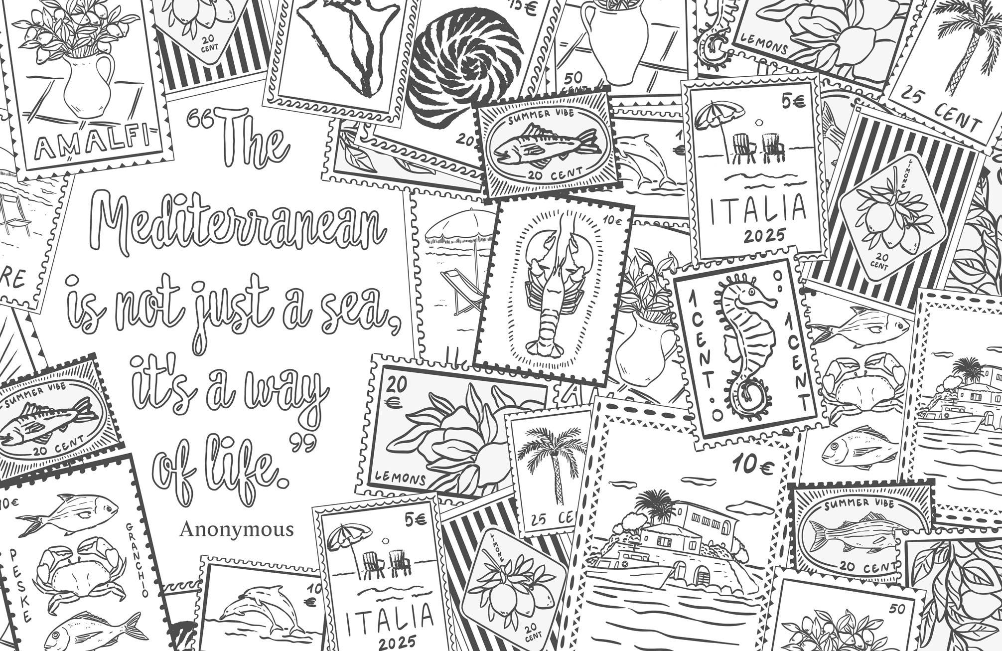 The Mediterranean | Coloring Book