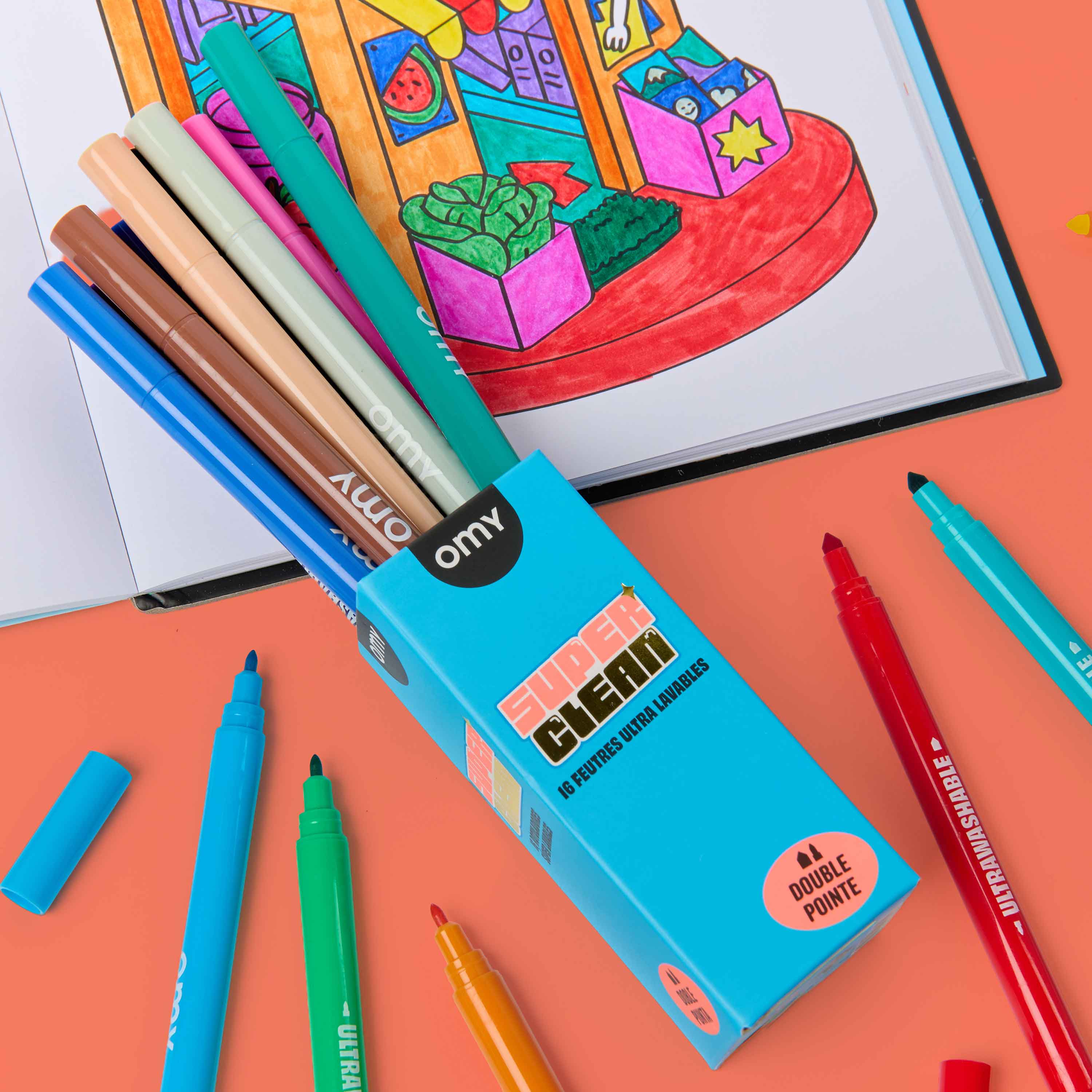 16 Super Washable Markers