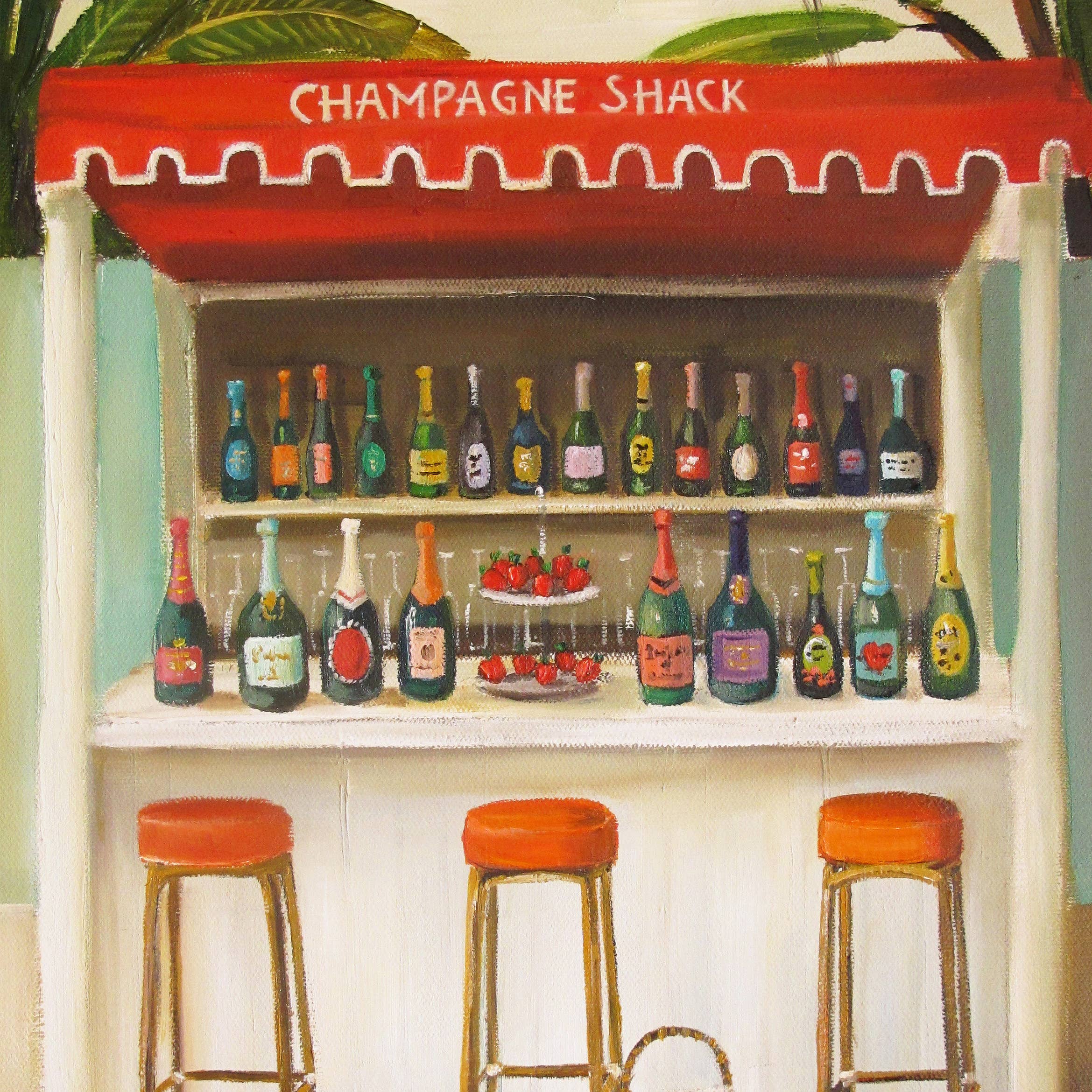 Champagne Shack Art Print - 8.5 X 11
