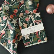 Ornaments and Bows Tea Towel