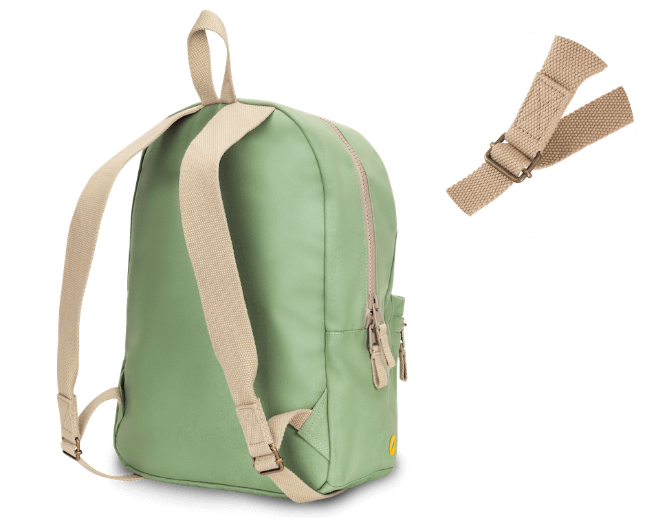 Moss Organic Cotton Canvas Backpack Laptop Holder